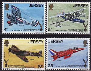 Джерси, 1975, Самолеты, 4 марки